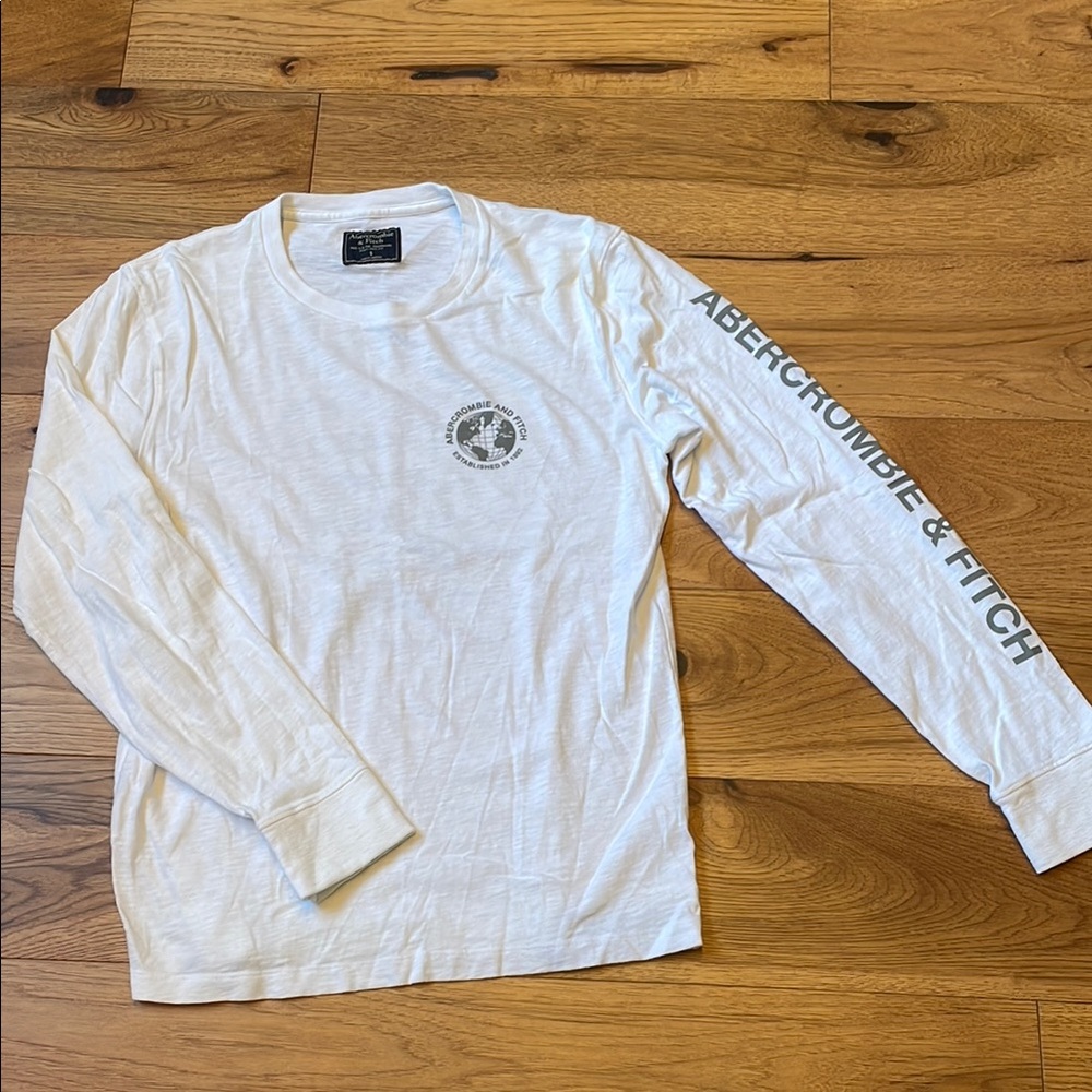 Abercrombie & Fitch White Long Sleeve Shirt